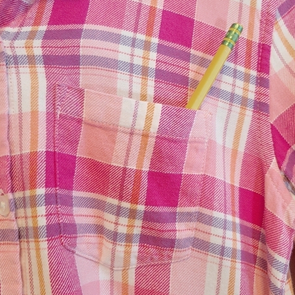 Authentic Clothing Pink and Purple Flannel Winter Long Sleeves Shirt Sz S - Picture 3 of 8